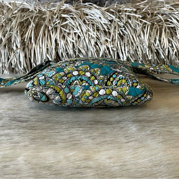 VERA BRADLEY Peacock Zipper Hipster Crossbody Y2K Green Turquoise Paisley 2007 - Picture 11 of 14